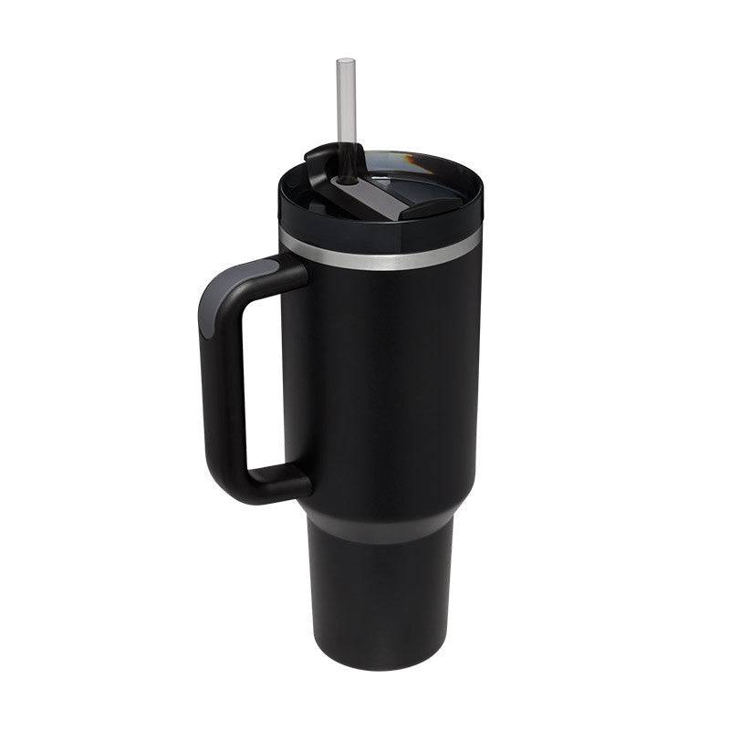 40 oz Insulated Stainless Steel Travel Mug with Handle & Straw (BPA-Free)-5
