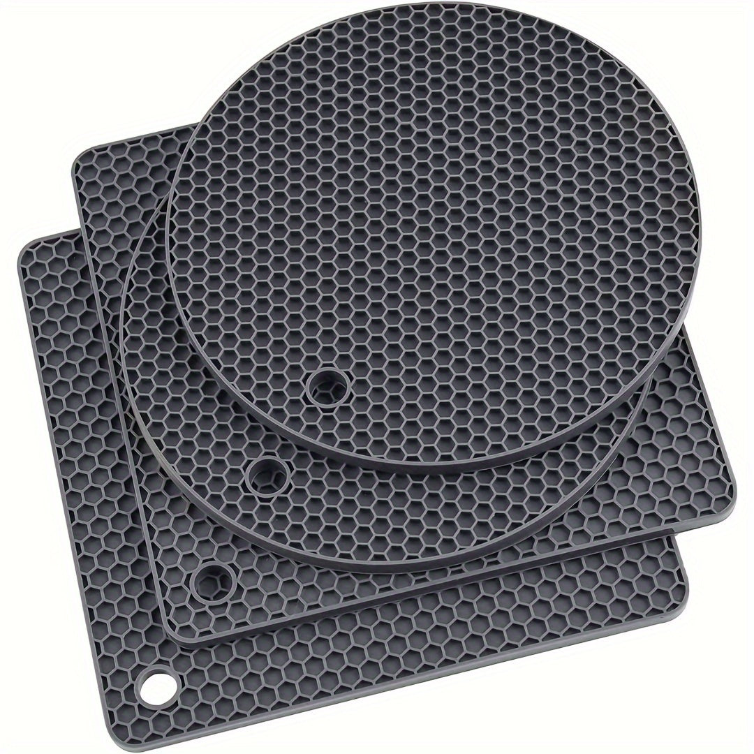 NNETM Silicone Trivets Set Heat-Resistant & Non-Slip (4PCS)