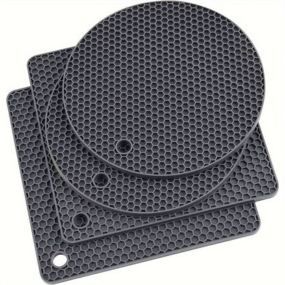 NNETM Silicone Trivets Set Heat-Resistant & Non-Slip (4PCS)