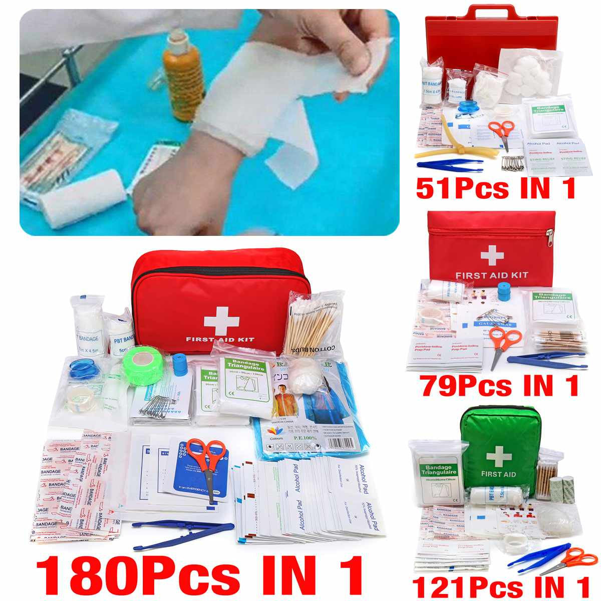 Mini Safe Camping Hiking Car First Aid Bag Kit