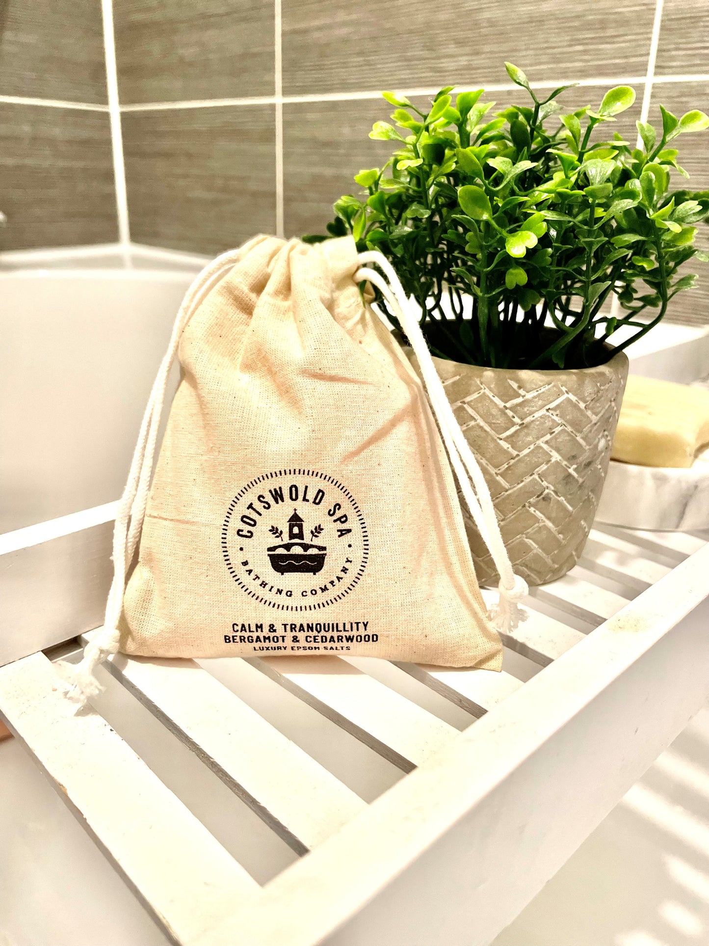 Aapon Mini Market Ltd - Calm & Tranquillity Epsom Salts Cotton Pouch