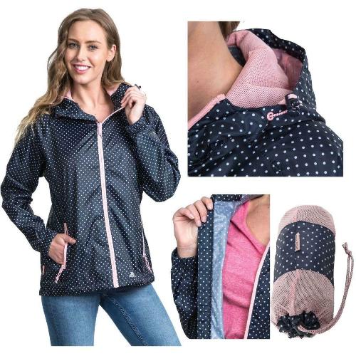 Trespass Indulge Women's Waterproof Jacket – Packaway Raincoat TP75