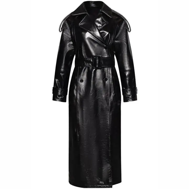 Women’s Genuine Leather Trench Coat
