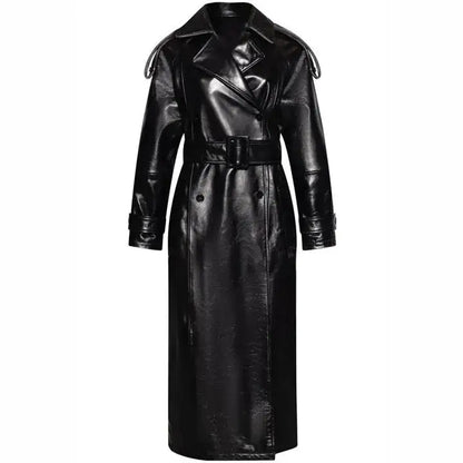 Women’s Genuine Leather Trench Coat