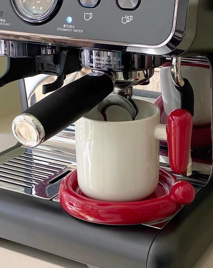 Aapon mini market - Ceramic Coffee Mug with Saucer