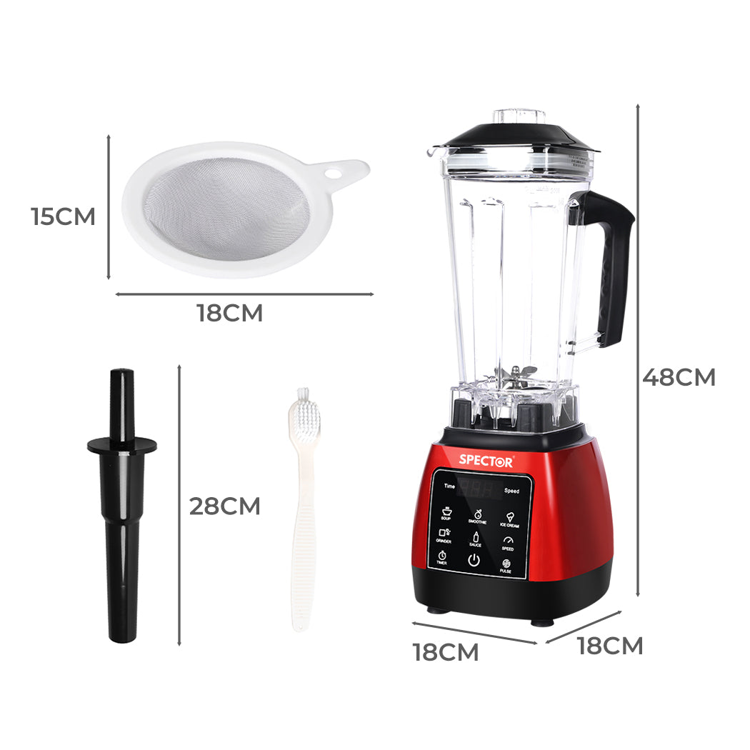 Aapon mini market - NNEIDS Spector 2L Commercial Blender (Red)