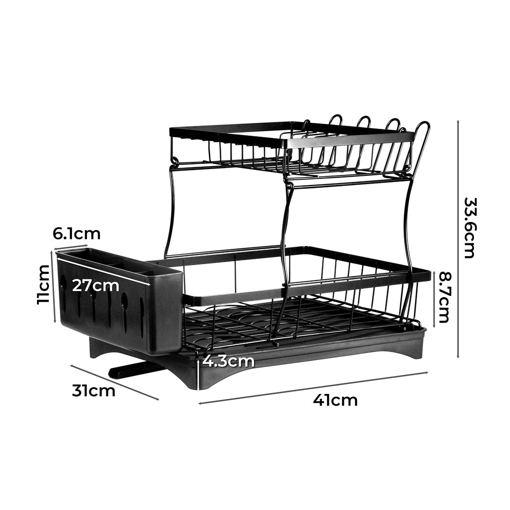 Aapon mini market -NNEIDS TOQUE Detachable Dish Drying Rack Cutlery Black