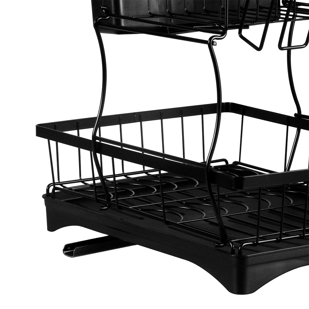 Aapon mini market -NNEIDS TOQUE Detachable Dish Drying Rack Cutlery Black