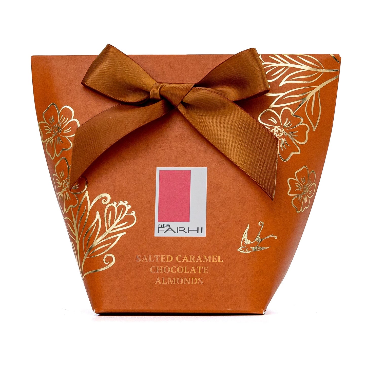 Salted Caramel Blonde Chocolate Almonds Bow Box 130g Snack | Palm Oil Free