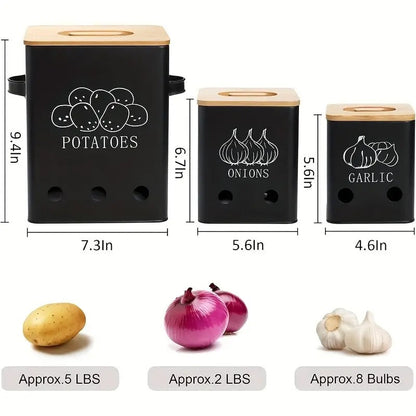 Bamboo Lid Vegetable Containers