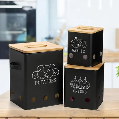 Bamboo Lid Vegetable Containers