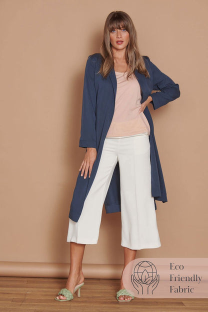 Dali Navy Longline Lightweight Coat