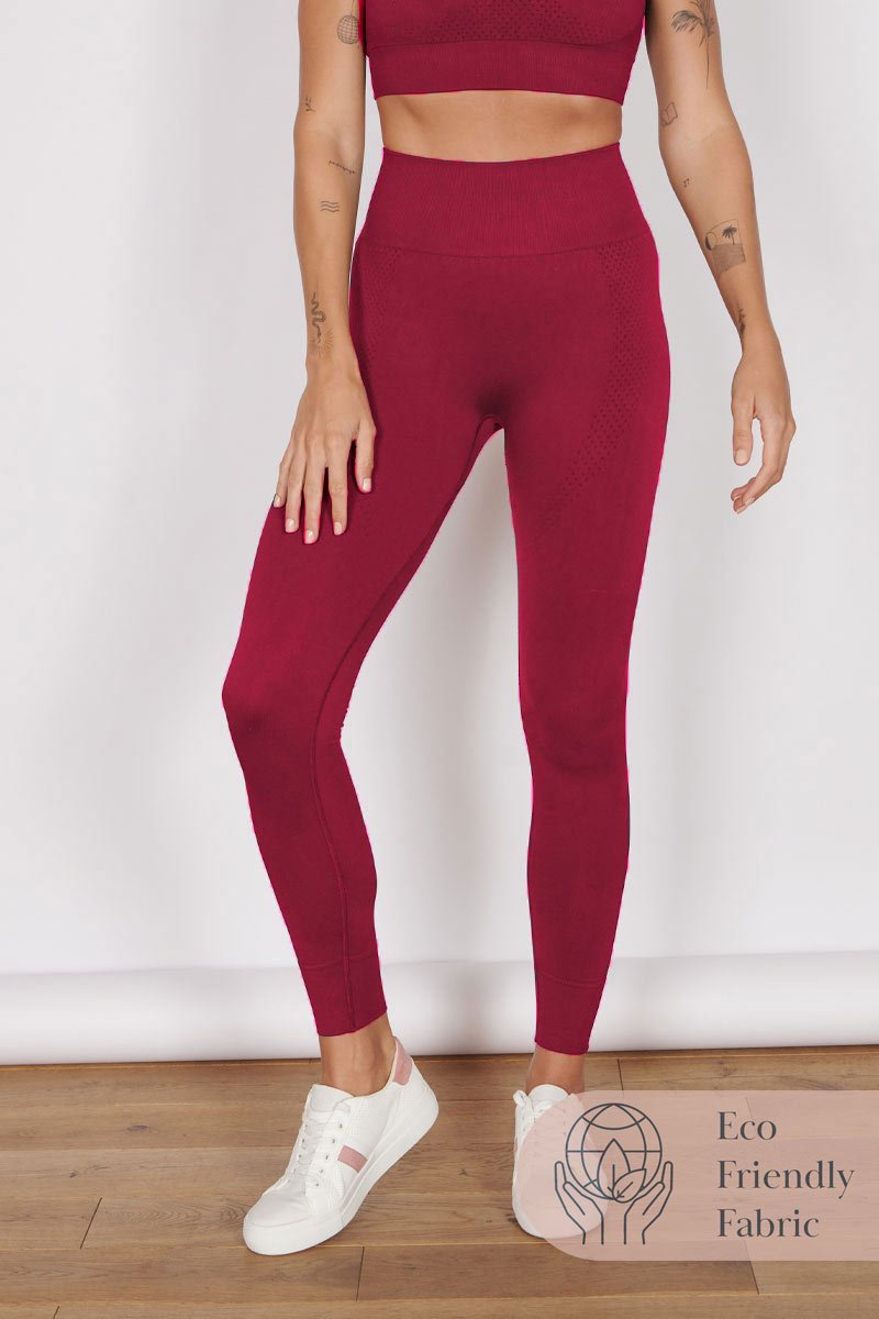 Piper Magenta Seamless Sports Leggings – Petite, Recycled Nylon