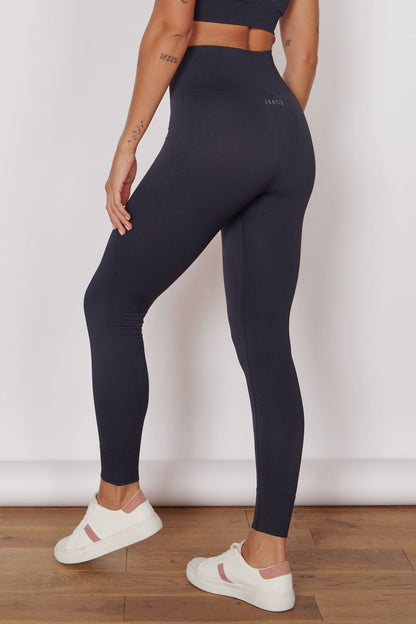 Piper Navy Seamless High Waisted Yoga Leggings – Petite, Recycled Nylon