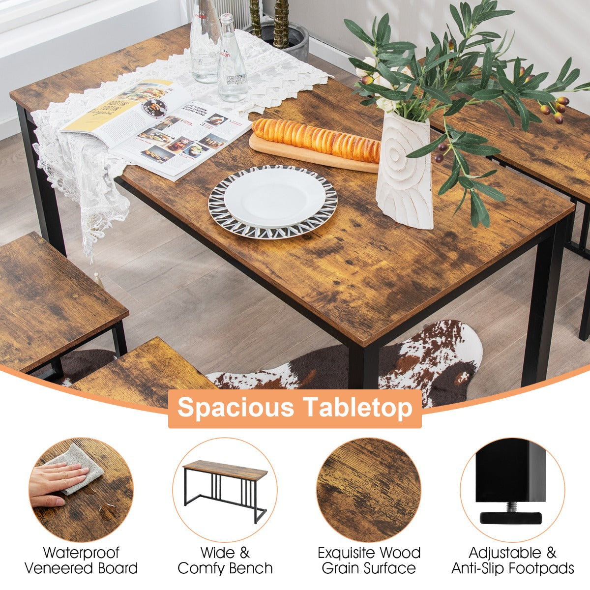 Aapon mini market -NNECW 4-Piece Dining Table Set 