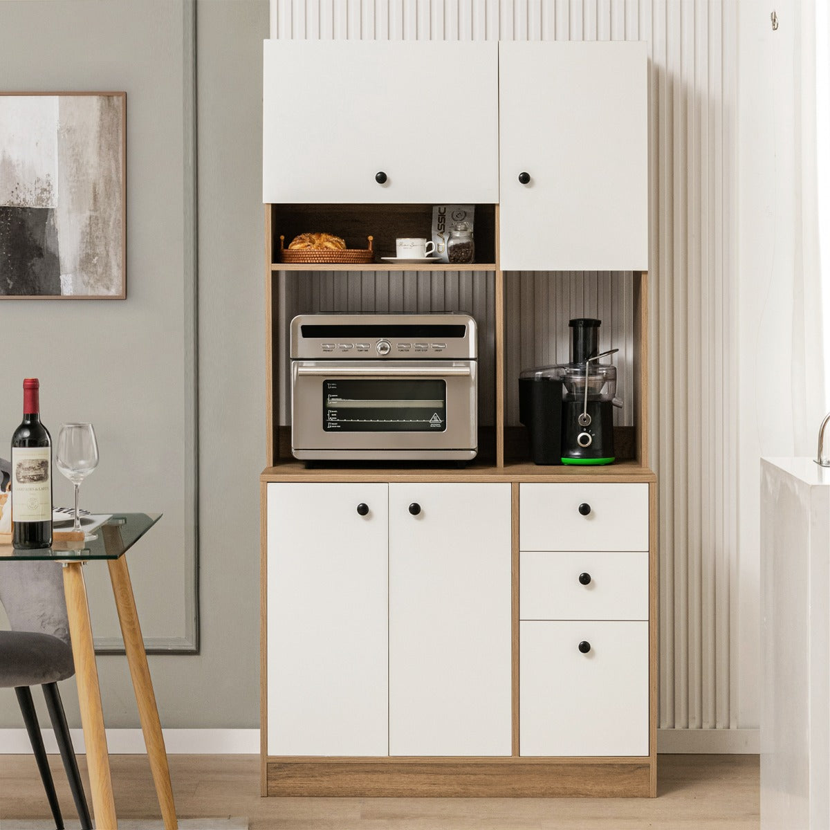 Aapon mini market -NNECW Freestanding Kitchen Pantry Cabinet