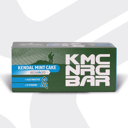Box of KMC NRG BAR Kendal Mint Cake Recharged
