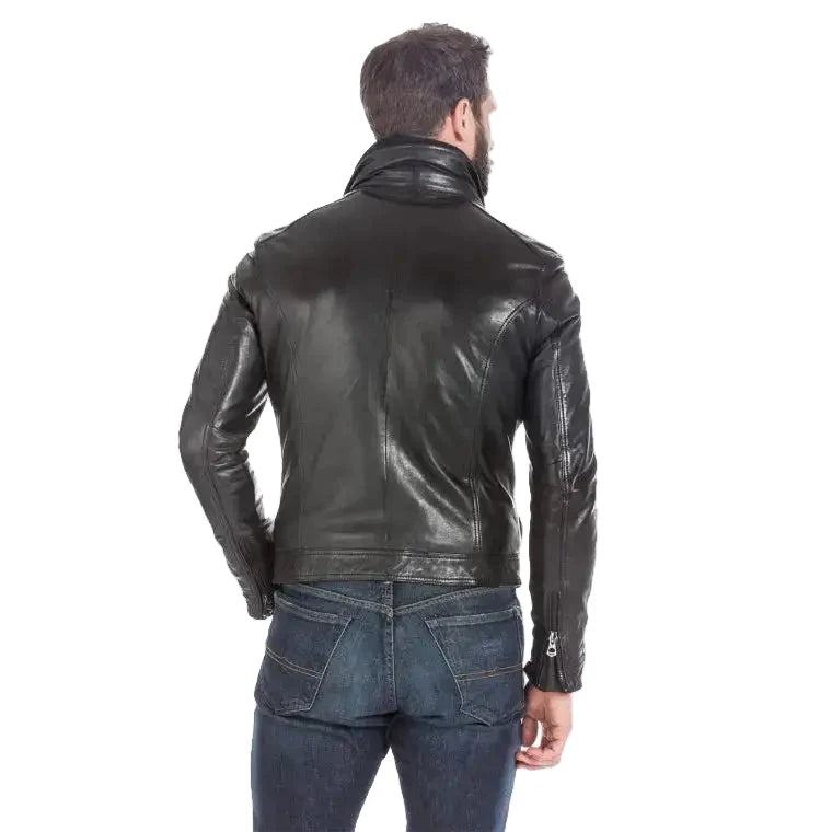 Men’s Black Leather Sports Jacket