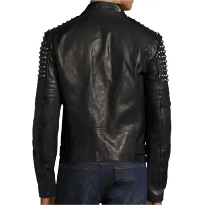 Men’s Black Studded Leather Jacket
