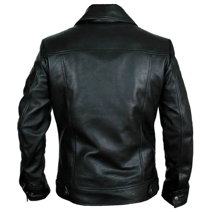 Men’s Buster Slim-Fit Leather Jacket