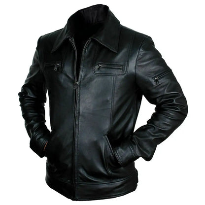 Men’s Buster Slim-Fit Leather Jacket