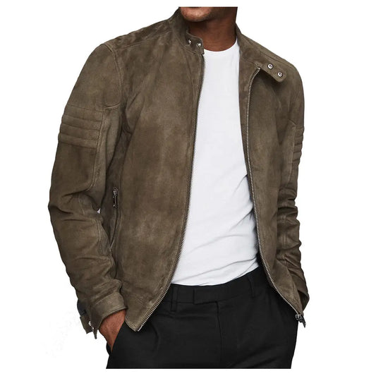 Men’s Suede Motorcycle Rider Jacket