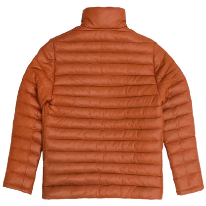 Men’s Quilted Leather Puffer Jacket