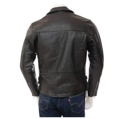 Men’s Leather Moto Biker Jacket