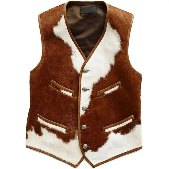 Men’s Cowhide Western Vest Leather