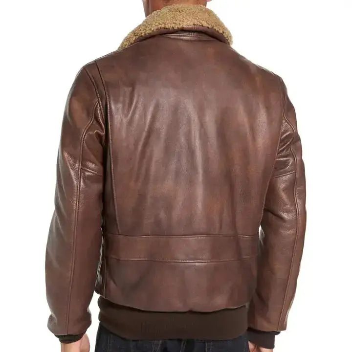 Waxed Cowhide Bomber Jacket