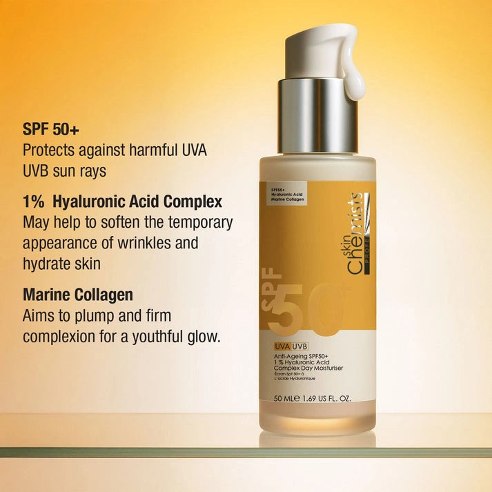 Anti-Ageing SPF50+ Day Moisturizer with 1% Hyaluronic Acid