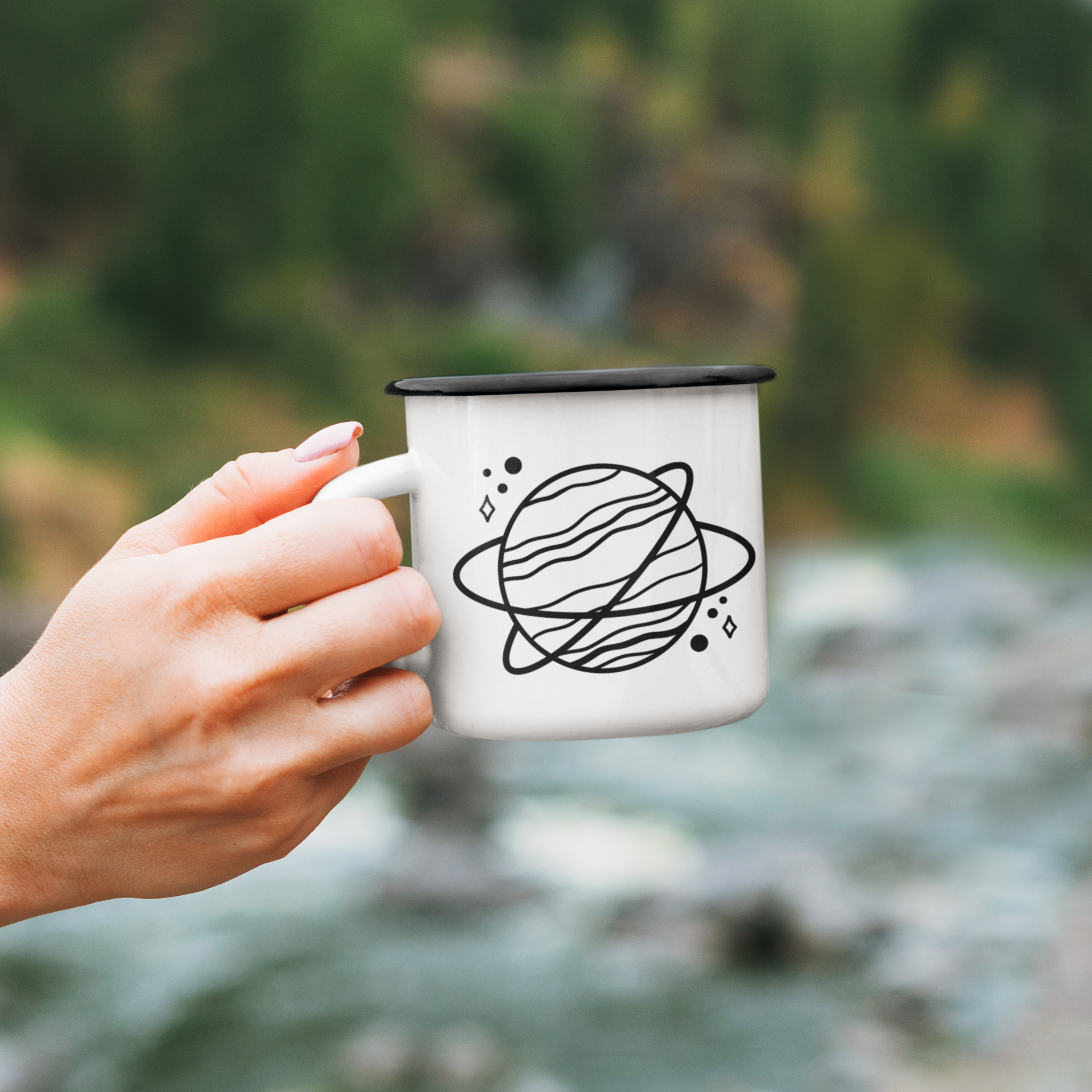Aapon mini market -Planet With Rings Boho Mug