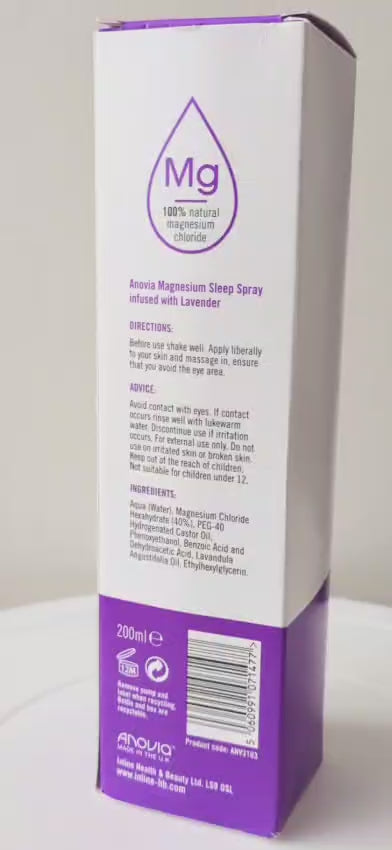 Anovia Magnesium Sleep Spray with Lavender — 200 ml
