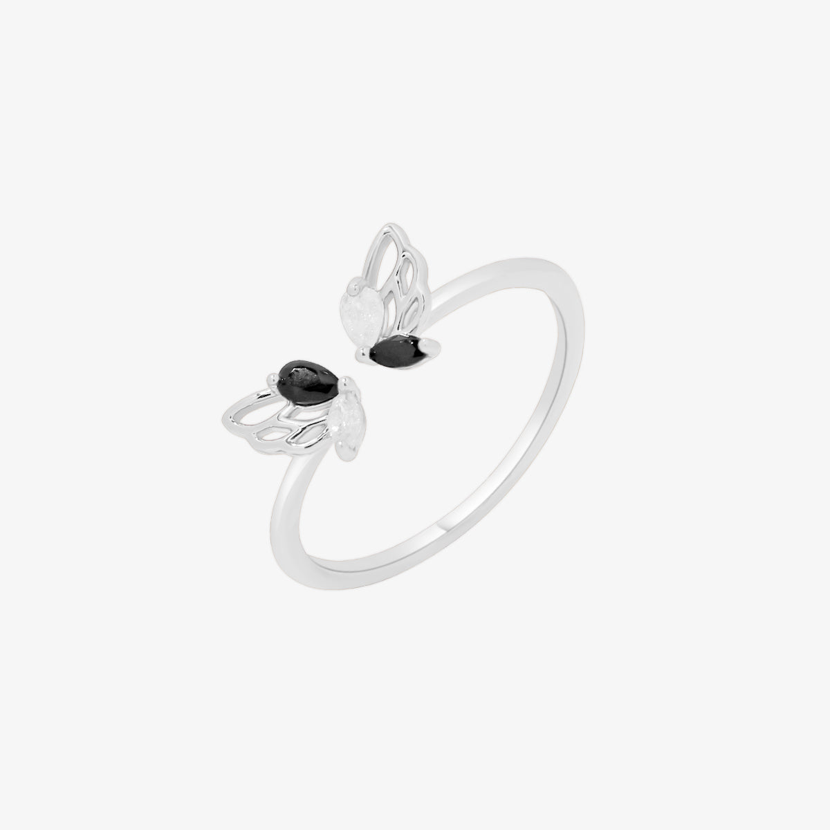 Black onyx Butterfly Wing Ring