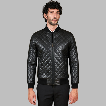 Men’s Black Slim Fit Leather Jacket