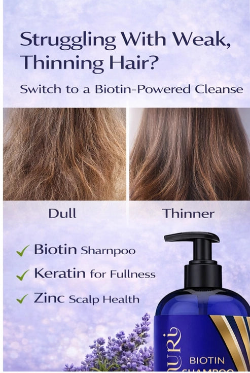 Ammuri Supreme Biotin Shampoo for Thicker Hair (473ml)