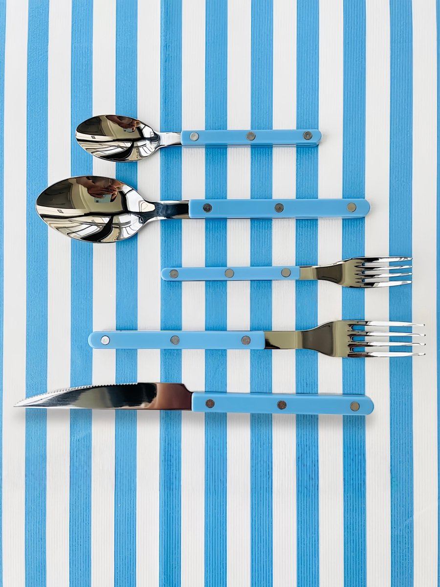 Aapon mini market -Set Of 10 Dopamine Stainless Steel Rivet Flatware