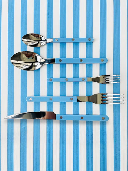 Aapon mini market -Set Of 10 Dopamine Stainless Steel Rivet Flatware