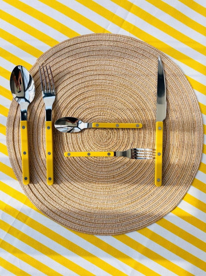 Aapon mini market -Set Of 10 Dopamine Stainless Steel Rivet Flatware