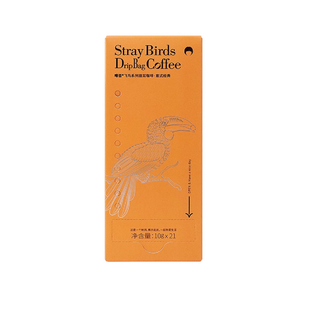 Stray Birds Dripbag Italian Black Coffee 210g (21 Bags)
