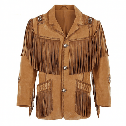 Suede Leather Cowboy Western Jacket - Style 01