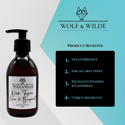 Wilde Thyme, Olive & Bergamot Luxury 2 In 1 Liquid Soap